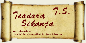 Teodora Šikanja vizit kartica